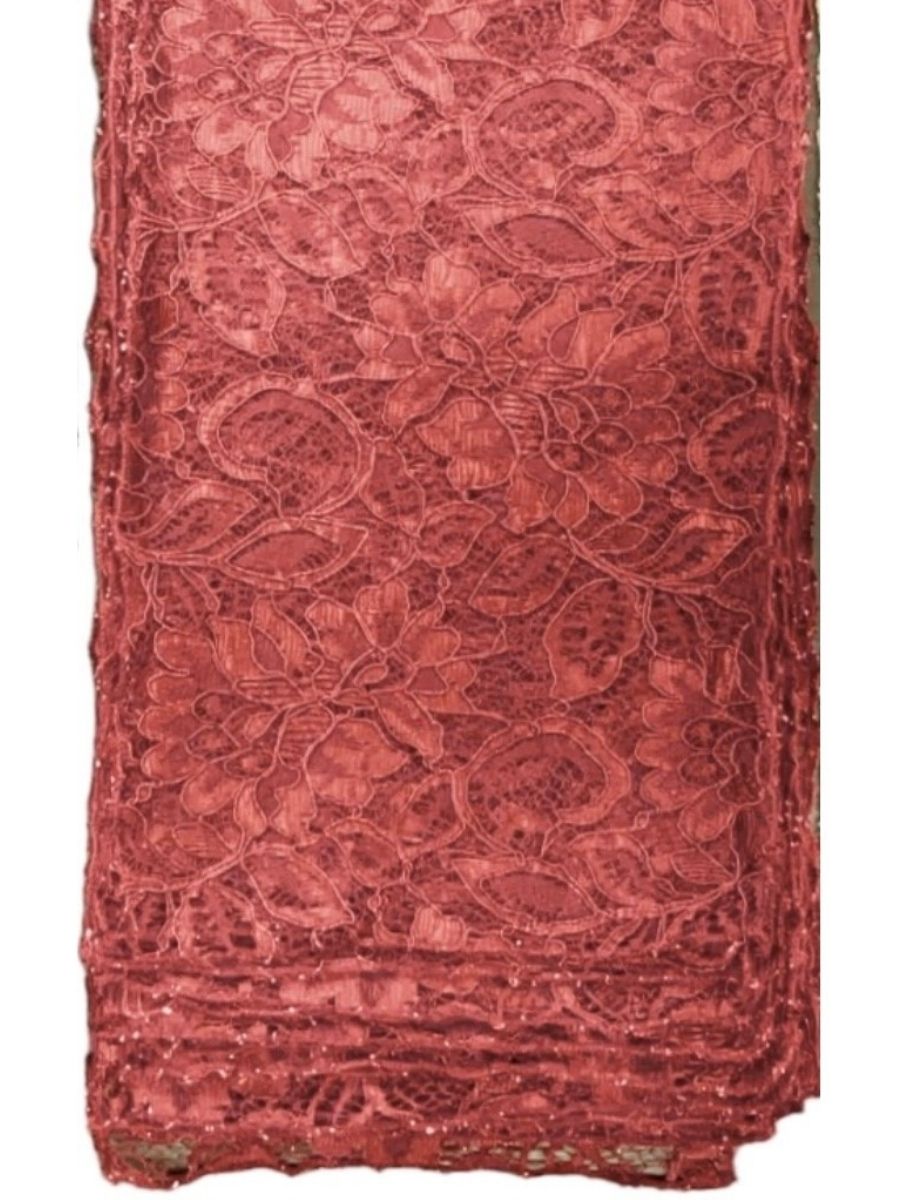 半衿　キラキラレース(ボルドー F201-XB3)