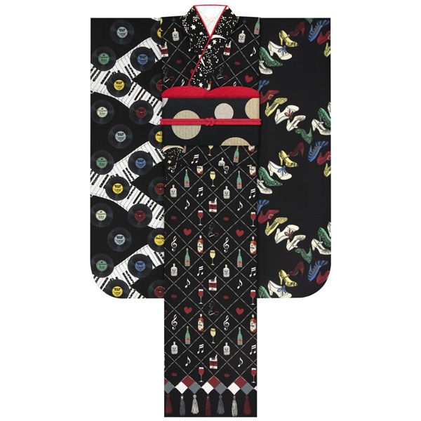 【Web限定】振袖レンタルセット ラヴィアンローズ(黒)