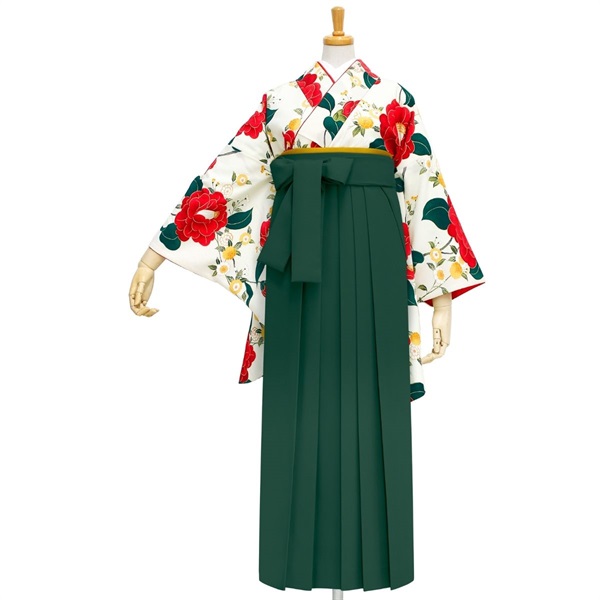 きもの単品 M0003 乙女椿 オフ