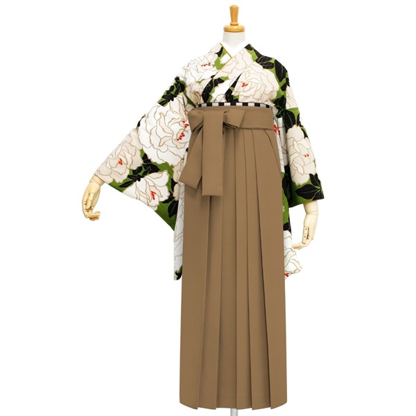 きもの単品 M0023 バラ 抹茶
