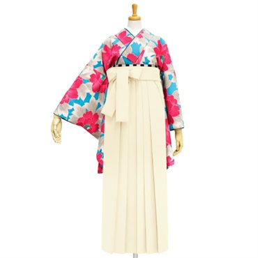 【Web限定】きもの単品 M0035 牡丹 ターコイズ