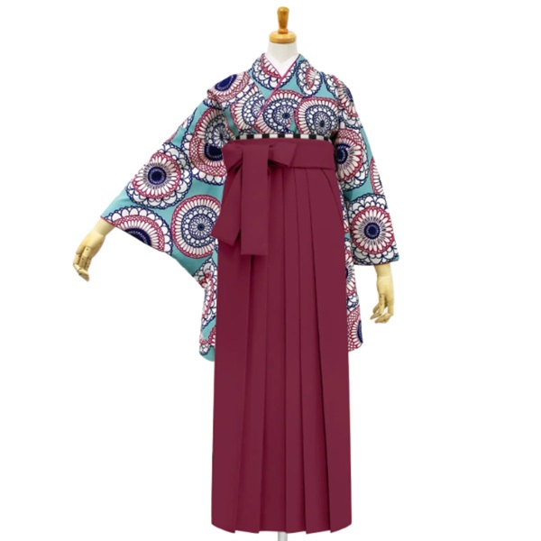【Web限定】きもの単品 M0042 レース菊 水色