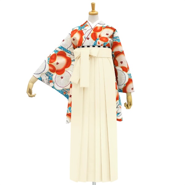 【Web限定】きもの単品 M0052 あられ梅 空色