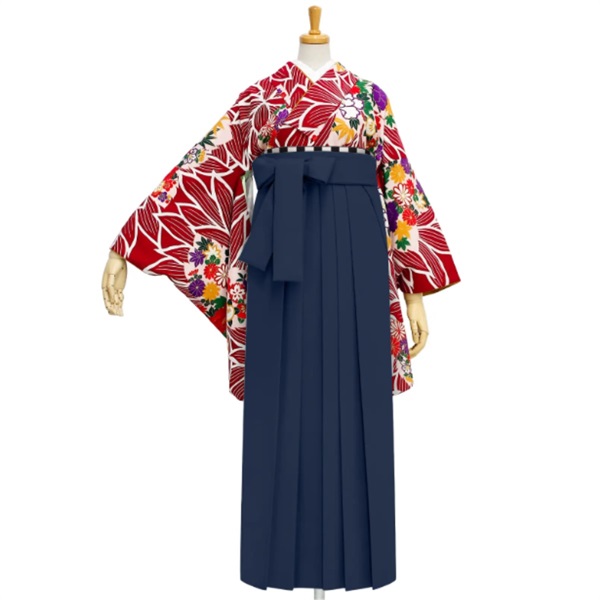【Web限定】きもの単品 M0053 四季牡丹 赤