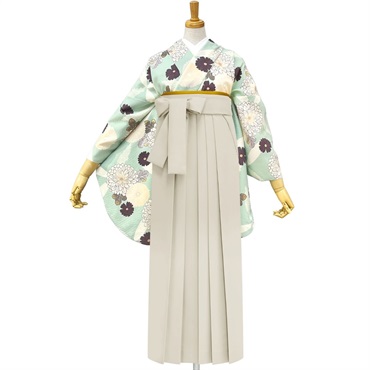 きもの単品 M0087 七宝に万寿菊 ミント