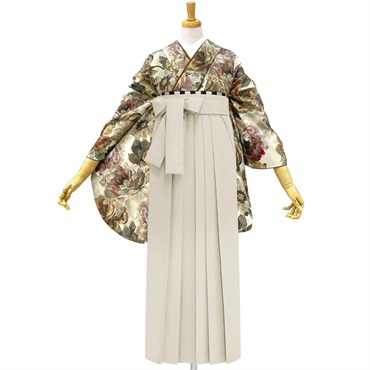 きもの単品 M0104 油彩ローズ エクリュ