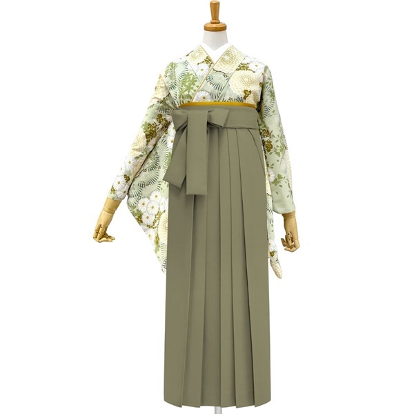 きもの単品 M0106 万寿菊 若葉色