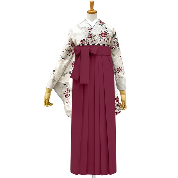 きもの単品 M0108 鶴に松桜 銀ねず