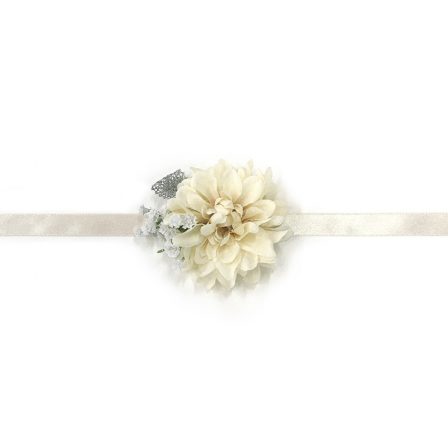お花帯飾り オフホワイト(1)